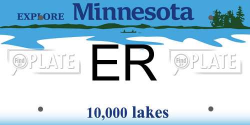 ER Minnesota License Plate