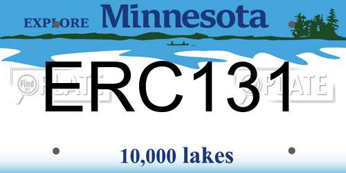 ERC131 Minnesota License Plate