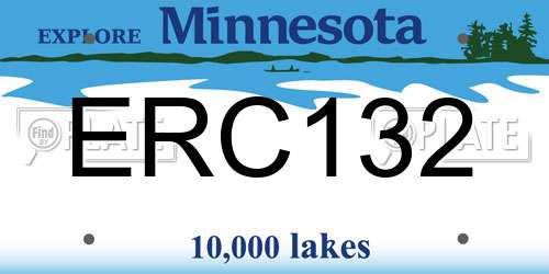 ERC132 Minnesota License Plate