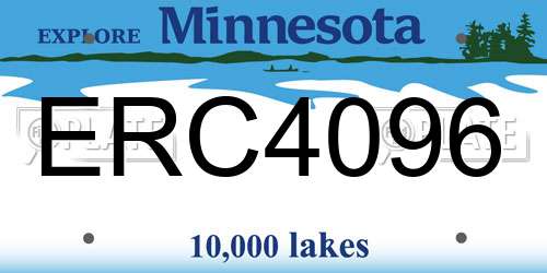ERC4096 Minnesota License Plate