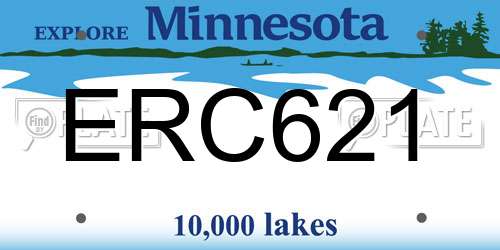 ERC621 Minnesota License Plate