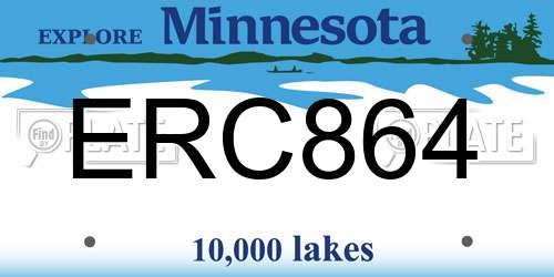 ERC864 Minnesota License Plate