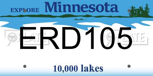 ERD105 Minnesota License Plate