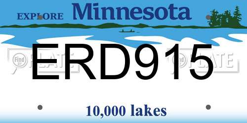 ERD915 Minnesota License Plate
