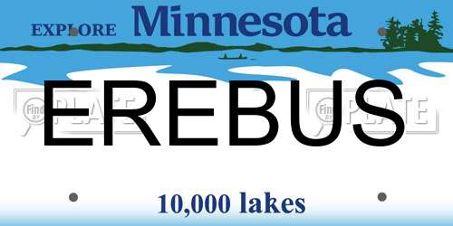EREBUS Minnesota License Plate