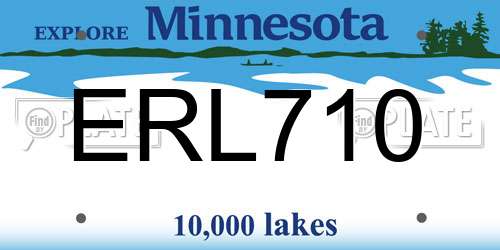 ERL710 Minnesota License Plate