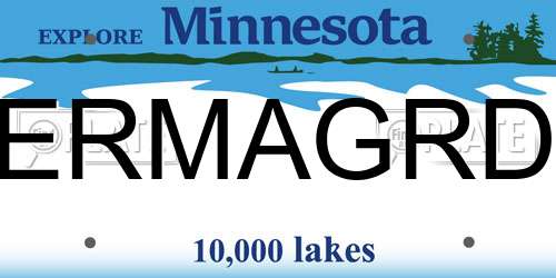 ERMAGRD Minnesota License Plate