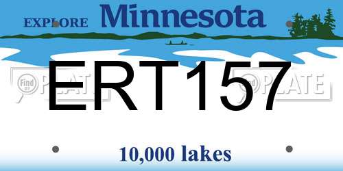 ERT157 Minnesota License Plate