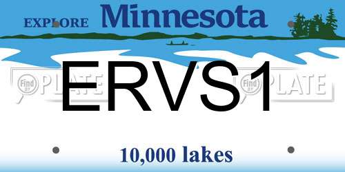 ERVS1 Minnesota License Plate