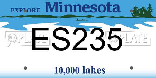 ES235 Minnesota License Plate