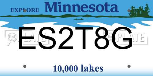 ES2T8G Minnesota License Plate