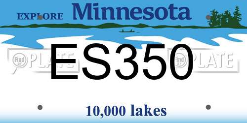 ES350 Minnesota License Plate