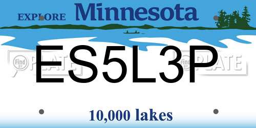 ES5L3P Minnesota License Plate