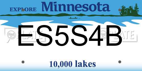 ES5S4B Minnesota License Plate