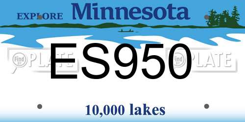 ES950 Minnesota License Plate