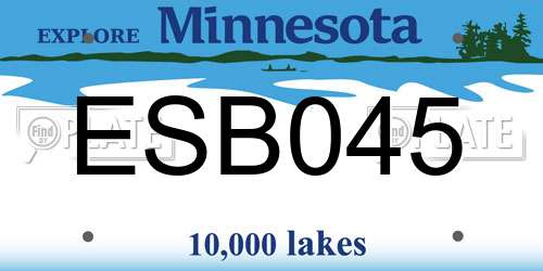 ESB045 Minnesota License Plate