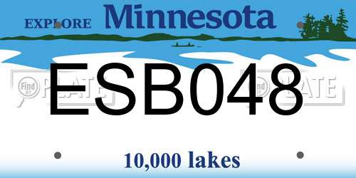 ESB048 Minnesota License Plate
