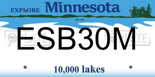 ESB30M Minnesota License Plate