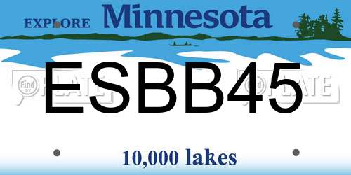 ESBB45 Minnesota License Plate
