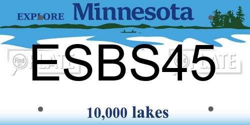 ESBS45 Minnesota License Plate