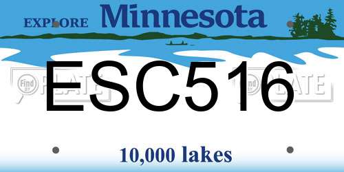 ESC516 Minnesota License Plate