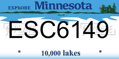 ESC6149 Minnesota License Plate