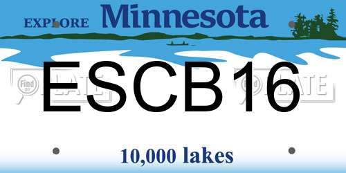 ESCB16 Minnesota License Plate