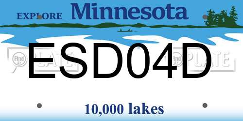 ESD04D Minnesota License Plate