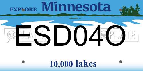 ESD04O Minnesota License Plate