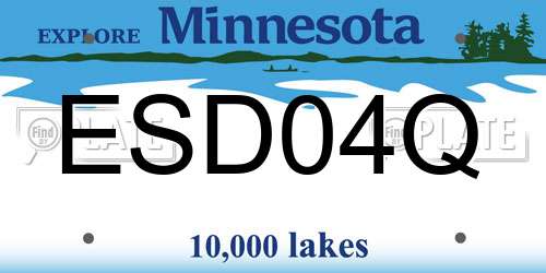 ESD04Q Minnesota License Plate