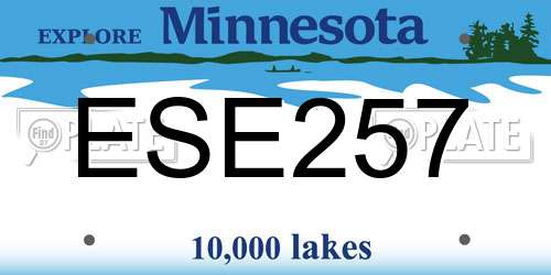 ESE257 Minnesota License Plate
