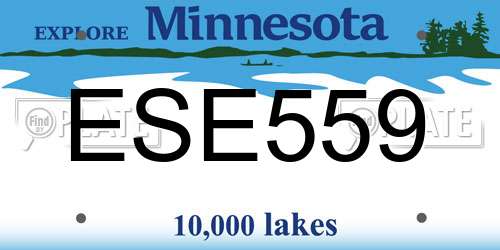 ESE559 Minnesota License Plate