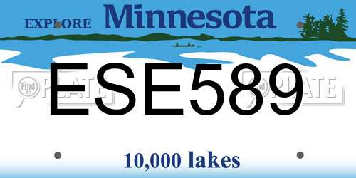 ESE589 Minnesota License Plate
