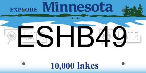 ESHB49 Minnesota License Plate