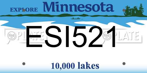 ESI521 Minnesota License Plate