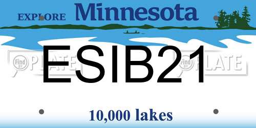 ESIB21 Minnesota License Plate