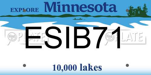 ESIB71 Minnesota License Plate