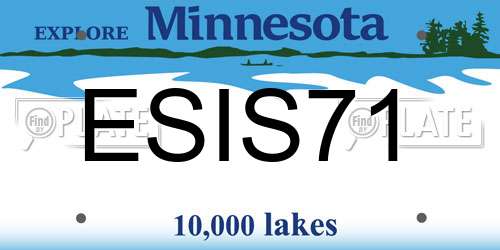 ESIS71 Minnesota License Plate