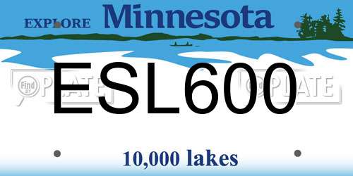 ESL600 Minnesota License Plate