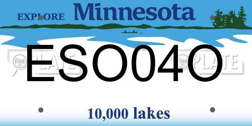 ESO04O Minnesota License Plate