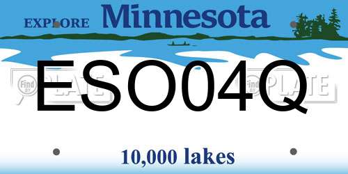 ESO04Q Minnesota License Plate