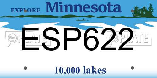 ESP622 Minnesota License Plate