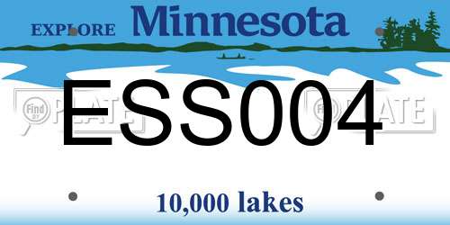 ESS004 Minnesota License Plate