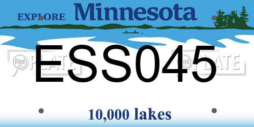 ESS045 Minnesota License Plate