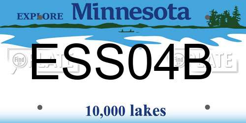ESS04B Minnesota License Plate