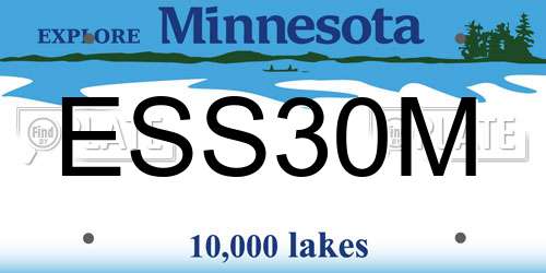 ESS30M Minnesota License Plate