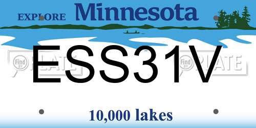 ESS31V Minnesota License Plate