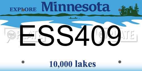 ESS409 Minnesota License Plate
