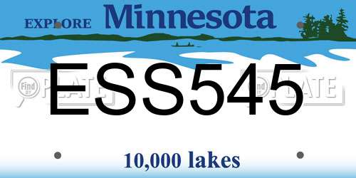 ESS545 Minnesota License Plate