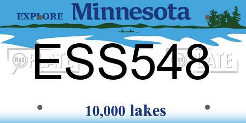 ESS548 Minnesota License Plate